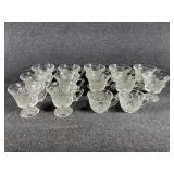 Colony Glass Clear Footed Punch Cups (12) Punch