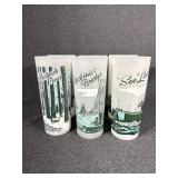 Michigan Souvenir Frosted Bar Glasses