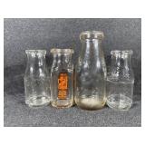 Clear Glass Milk Bottles