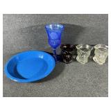 Avon Cobalt Blue Tall George Washington Glass