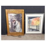 Framed Pencil Signed Print "River Terrace" &1 More
