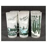 Frosted Michigan Souvenir Glasses-6