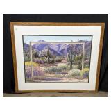 Linda Lee Desert Landscape Framed Lithograph Print