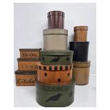 Primitive Folk Art Style Nesting Boxes