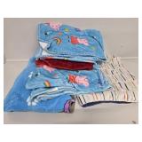 Various Kids Blankets(6) Peppa Pig & More