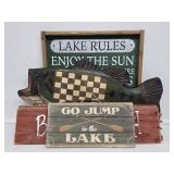 Fish Chess Board, Lake and Fish Decor