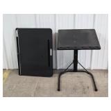 Small Black Lap Table, Black Stand