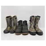 Plaid Rain Boots Size 8, Kamik Insulated Boots