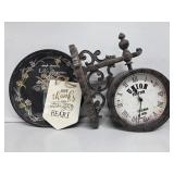 Union Station Double Sided Wall Clock, Wooden