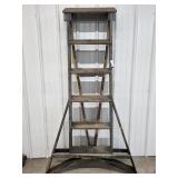 Rustic A-Frame Wooden Ladder