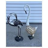 Sand Cane (ceramic), Goose(metal) Lawn Decor