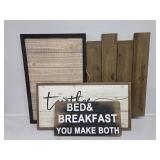 Bed and Breakfast Sign, Together Sign, Blank