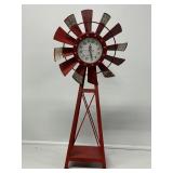 Red Windmill Clock
