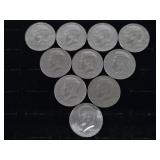 1976 Bicentennial P Kennedy Half Dollars(10)