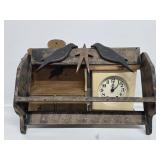 Primitive Style Crow Wall Shelf(2), Wooden Wall