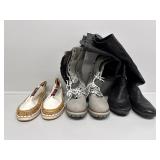 Bamboo Black Leather Boots Womanï¿½s Size 8, Suede