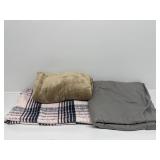 Reversible Plaid Blanket, Soft Throw Blankets (2)
