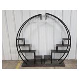Half Moon Metal and Wooden Plant Stands