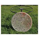 Metal Circular Patio Table, White Patio Table Top