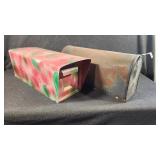 Floral and Black Metal Mailboxes