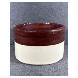 Two-Toned Brown Farmhouse Stoneware Crock