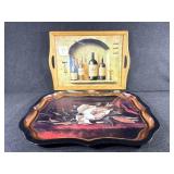 Magnolia Blossom Tole Metal Tray
