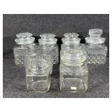 Square Glass Canisters Sizes Vary (8)
