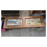 Decorative Glass Top Bench