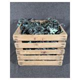 Wooden Crate with Christmas Lights