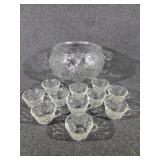 Punch Bowl 8.5QT With 11 Cups and Ladle