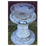 Bird Bath Base with Glass Bowl