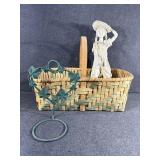 Gathering Basket, Resin Garden Statue