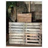 Brown Wooden Crates Rustic Storage