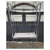 Freestanding Metal Arch-Style Bathroom Storage