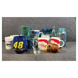 Coffee Mugs, Ball Jar,Coca-Cola Bottle,Saucer