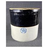 Blue Star 6 Gallon two toned Stoneware Crock