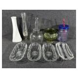 Clear Glass Cloche Dome Jar, Banana Split Dishes
