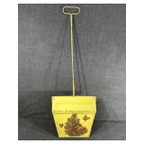 Floral Tin Standing Dust Pan