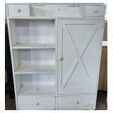 Farmhouse-Style White Storage Cabinet