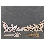 Cast Iron Floral Accents(2), Cast Iron Cherub