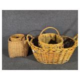 Large Primitive Buttocks Basket,Farmhouse Basket