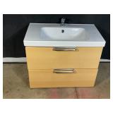 White Sink Wooden Vanity ( Drawers Not Put
