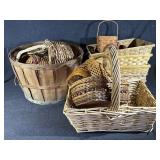 Wood Slat Basket, Rectangular Storage Baskets