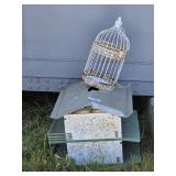 Large Metal Birdhouse, Wire Bird Cage