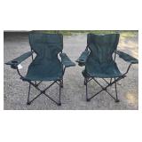2 Green Lawn Chairs
