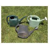3 Plastic Watering Cans