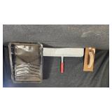 Paint Tray, Drywall Skimming Blade, Square Trowel