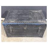 Vintage Metal Steamer Trunk