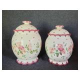 Laura Ashley Floral Jars with Lids(2)