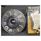 Cadillac Wheel Covers(2), Beaded Car Seat Cushion